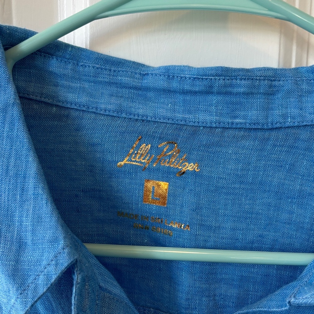 Lilly Pulitzer Light Blue Button-Down Shirt - Picture 3 of 6